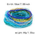 Fashion Color Block Multi-Layer Bead Bracelet Set 6W6JBR506