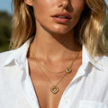 Elegant Gold Plated Hollow Heart Pendant Necklace 6W6JNC635