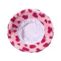 Trendy Heart Print Fluffy Plush Bucket Hat 6W6HAT808