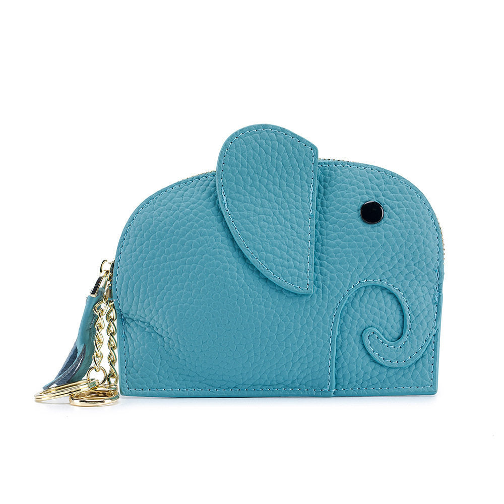 Cute Elephant Leather Mini Coin Purse 6W10BWB303