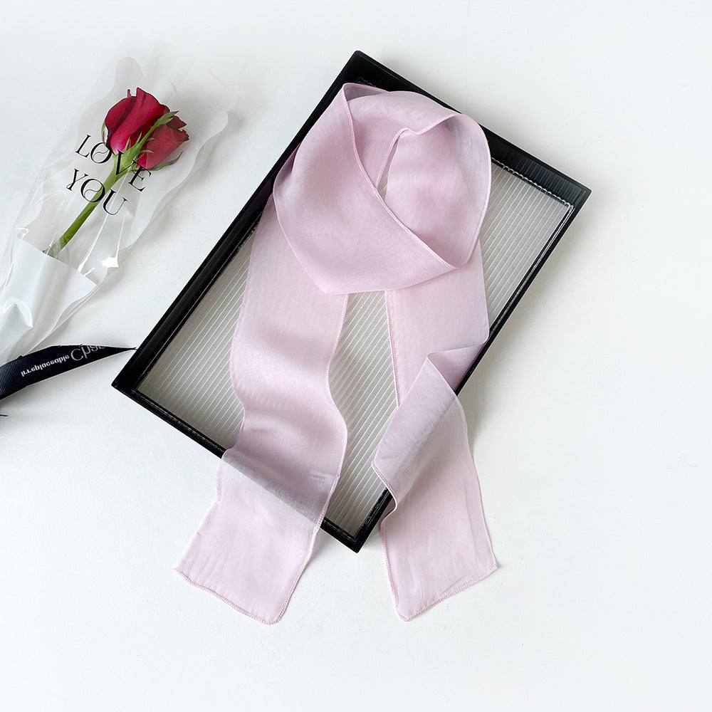 Elegant Thin Ribbon Scarf - DippedShop Wholesale - #8547