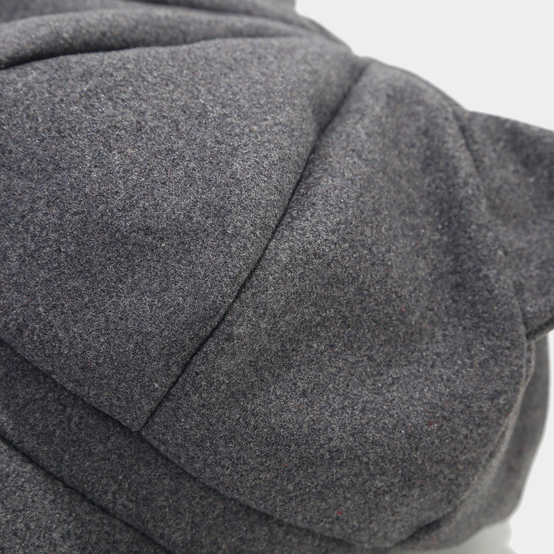 Cute Cat Ears Solid Color Warm Newsboy Hat 6W6HAT528