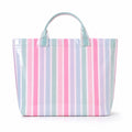 Minimalist Color Block Striped Portable Tote Bag MK2BLW6W10BBG585
