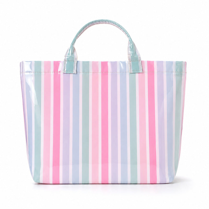 Minimalist Color Block Striped Portable Tote Bag MK2BLW6W10BBG585