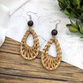 Rattan Dangle Earrings Beach - DippedShop Wholesale - #7731