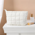 Quilted Large Capacity Diamond Quilted Cosmetic Bag MK2BLW6C5CO71