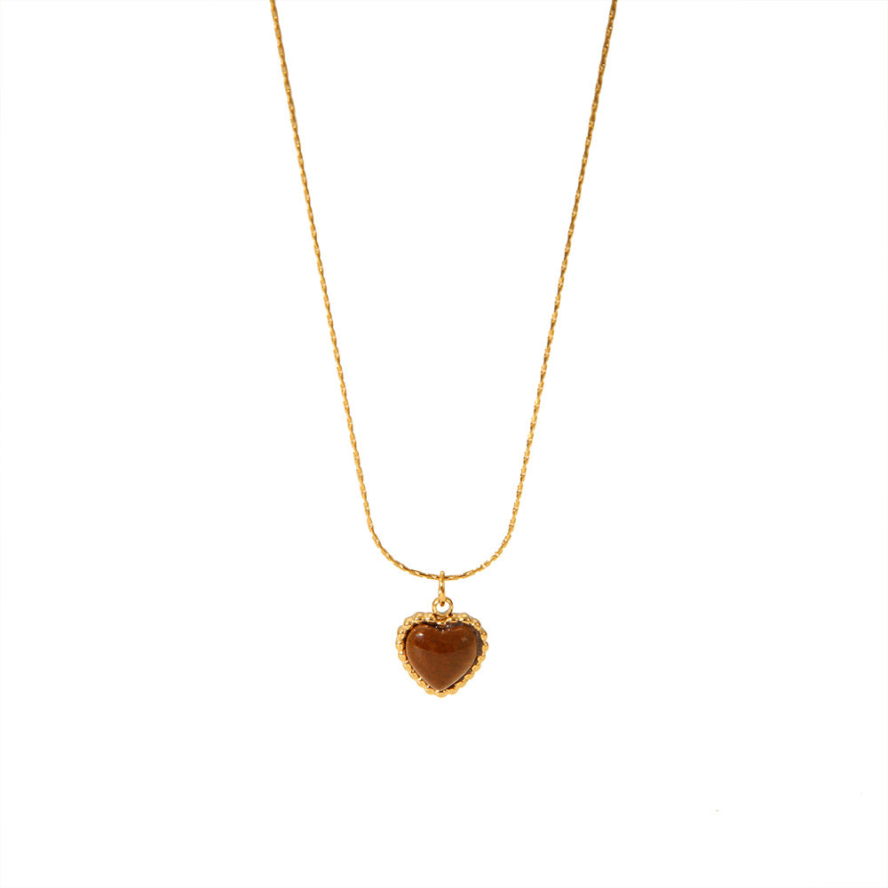 Tiger Eye Pendant Necklace - DippedShop Wholesale - #8163