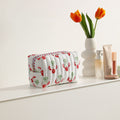 Vinatge Floral Print Large Capacity Cosmetic Bag 6S10BOB1041