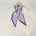 Stylish Checkerboard Pattern Silk Scarf 6W6NSI259