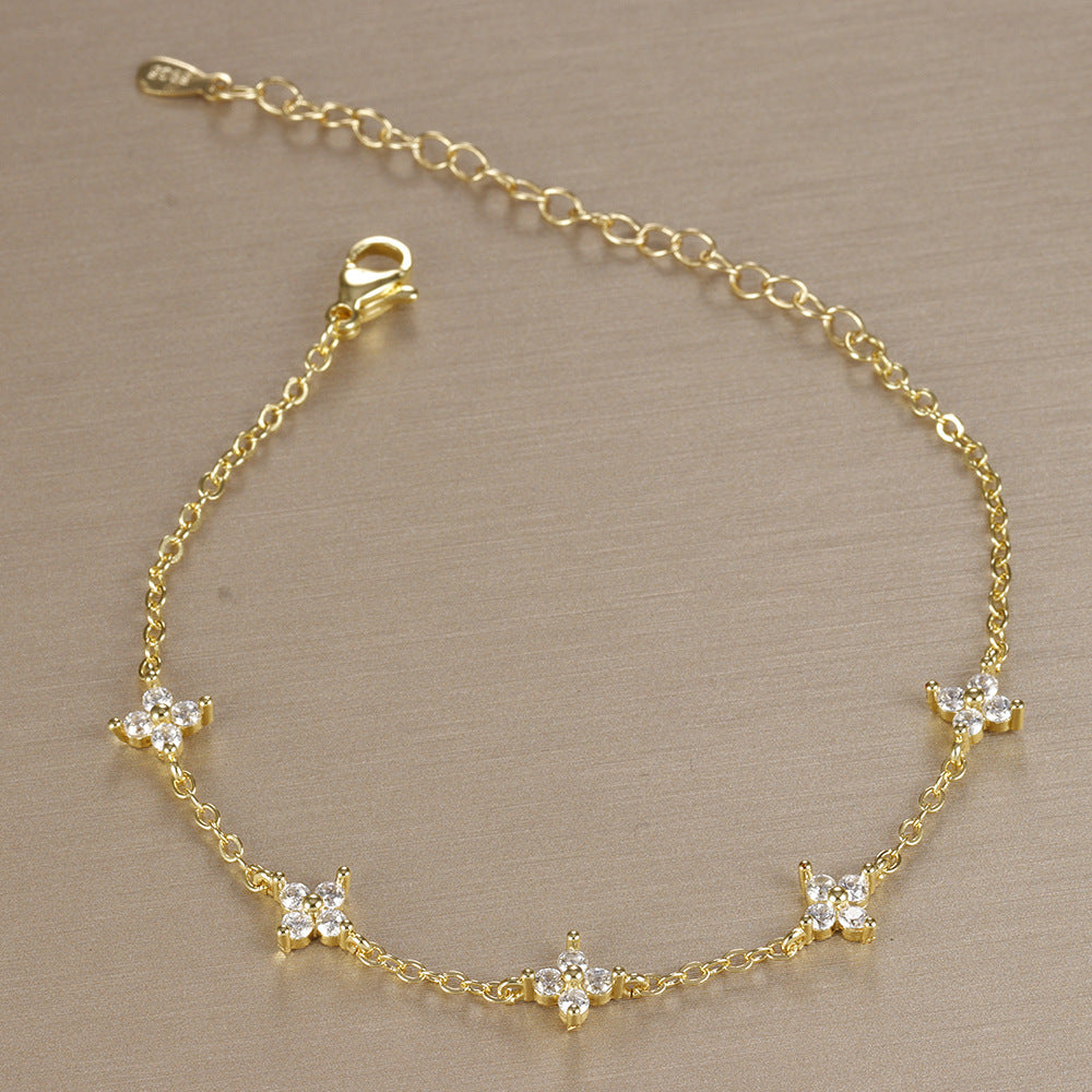 Gold Plated Flower Choker - DippedShop Wholesale - #6787
