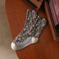 Floral Jacquard Crew Socks - DippedShop Wholesale - #3331