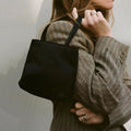 Minimalist Solid Color Satin Handbag 6W10BBG1344