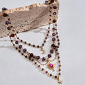 Vintage Starburst Multi-Layered Crystal Beaded Necklace 6W6JNC1065