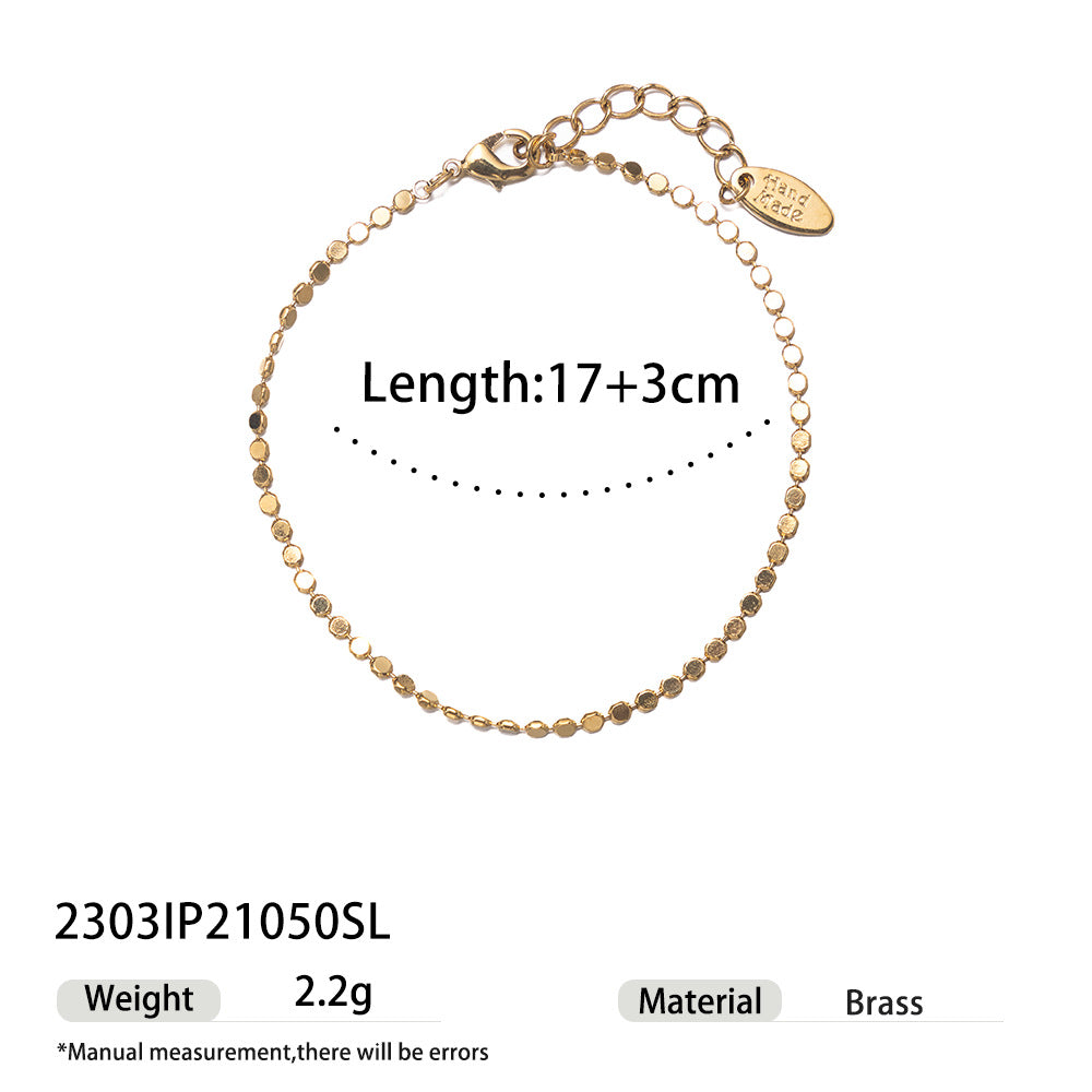 Minimalist Gold Snake Chain Bracelet - DippedShop Wholesale - #0339
