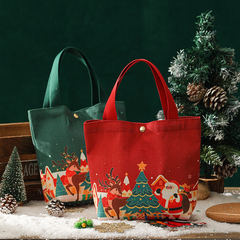 Canvas Apple Drawstring Bag - DippedShop Wholesale - #1219