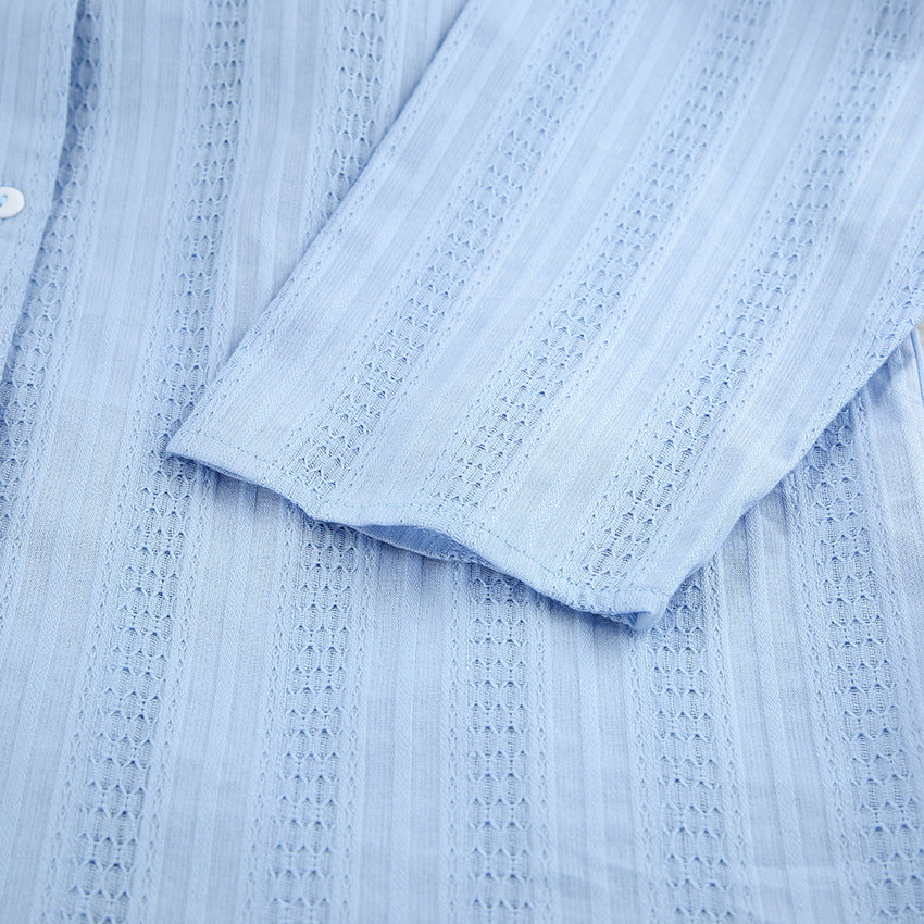 Jacquard Solid Sleepwear Set - DippedShop Wholesale - #7235