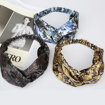 Knoted Wide Edge Printed Headband DPJH6