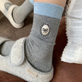 Bowknot Embroidered Crew Socks - DippedShop Wholesale - #3763
