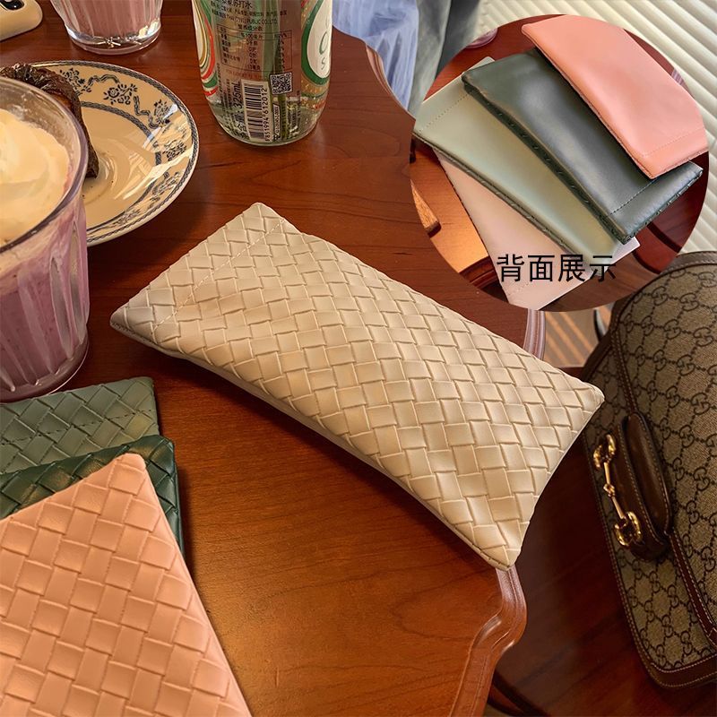 Solid Color Woven Portable Sunglasses Case MK2BLC6S13HSY73-OK