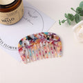 Mini Color Block Square Acetate Portable Combs MK2PPM6CT5CB49