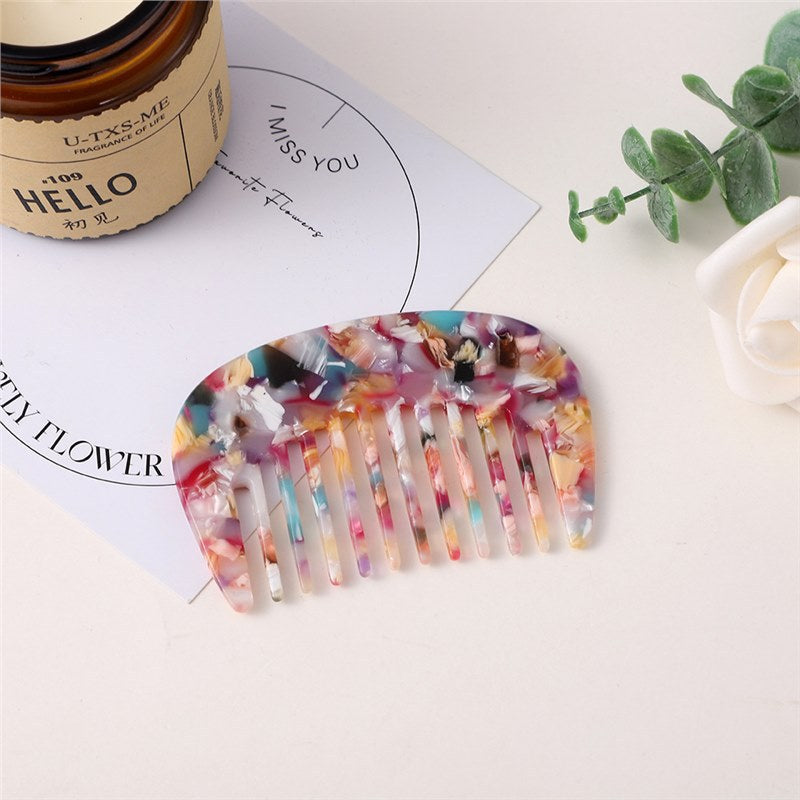 Mini Color Block Square Acetate Portable Combs MK2PPM6CT5CB49