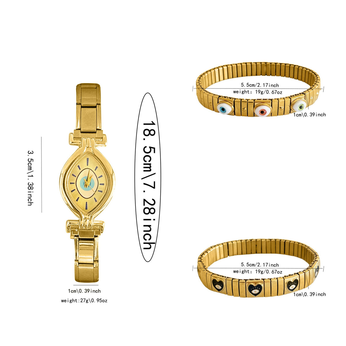 Evil-Eye Analog Bracelet Watch - DippedShop Wholesale - #8067
