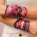 Purple Irregular Acrylic Bracelets - DippedShop Wholesale - #9763