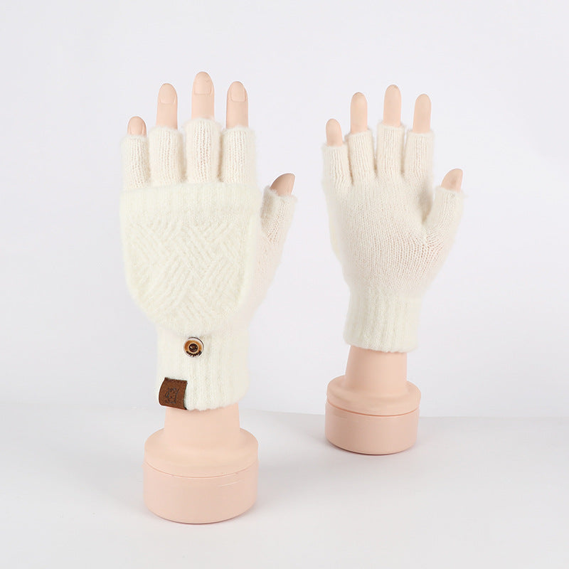 Convertible Flap Fingerless Mittens - DippedShop Wholesale - #4003