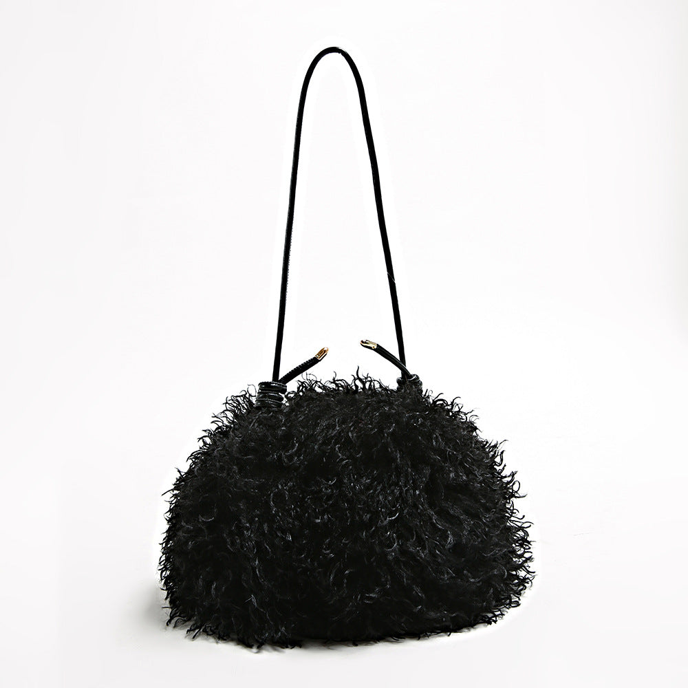 Fluffy Faux Fur Large Capacity Cloud Underarm Bag 6W10BBG2396