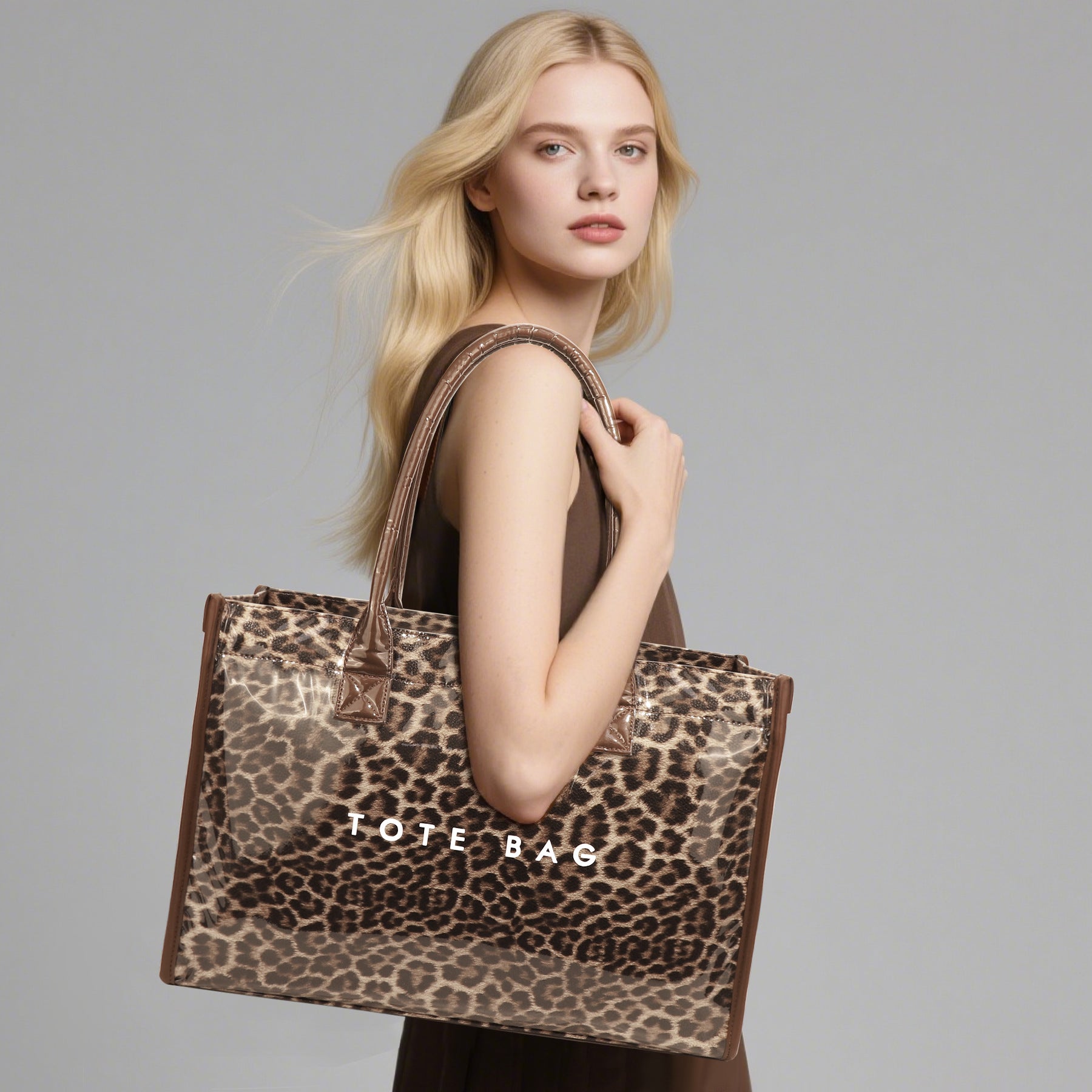 Simple Leopard Print Large Capacity Tote Bag 6W10BBG1960