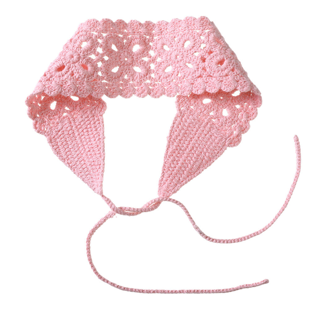 Boho Handmade Crochet Floral Solid Color Headband MK2BK6W6HHS21