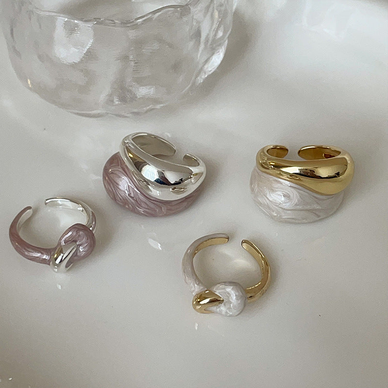 Splice Enamel Open Ring - DippedShop Wholesale - #8835