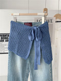 Trendy Hollow Out Tie Side Layered Mini Skirt MK2BW6W1SL11