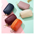 Cute Double Zipper Mini Leather Coin Purse 6W10BWB302