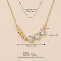 Elegant Gold Plated Heart Rhinestones Pendant Necklace 6W6JNC643
