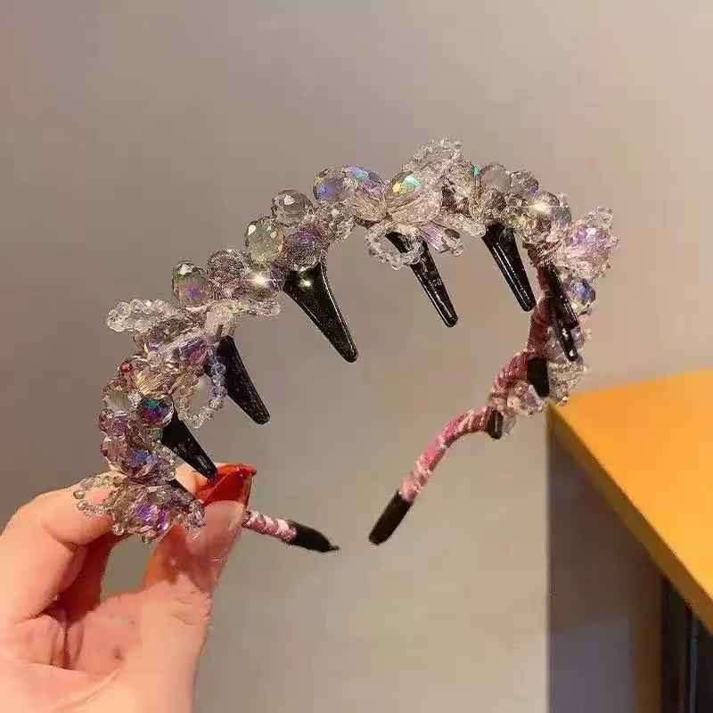 Elegant Crystal Diamond Weave Non Slip Headband MK2SPM6W6HBD03