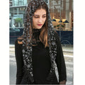 Solid Color Floral Lace Triangle Veil Head Scarf MK2BK6W6HHS23