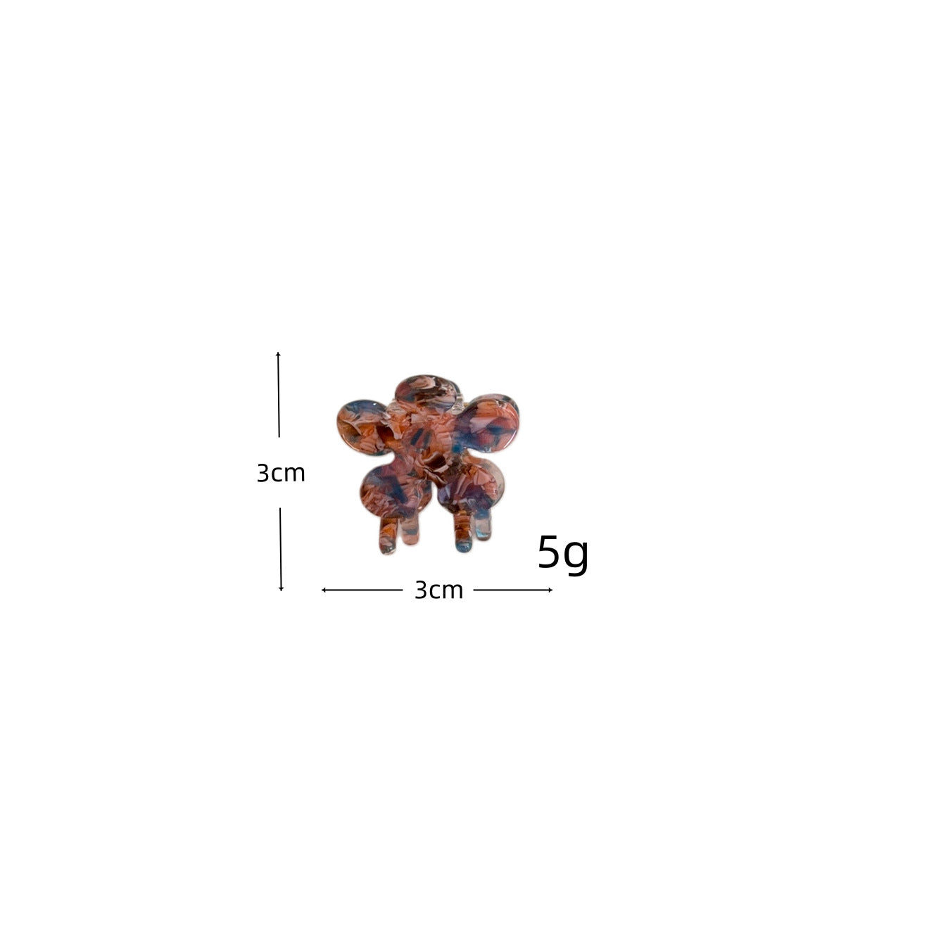 Cute Mini Color Block Flower Hair Claw Clip 6W6HCP1287