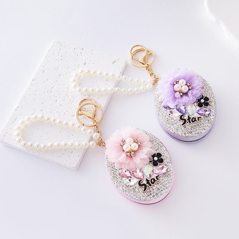 Floral Rhinestone Bag Charm - DippedShop Wholesale - #4883