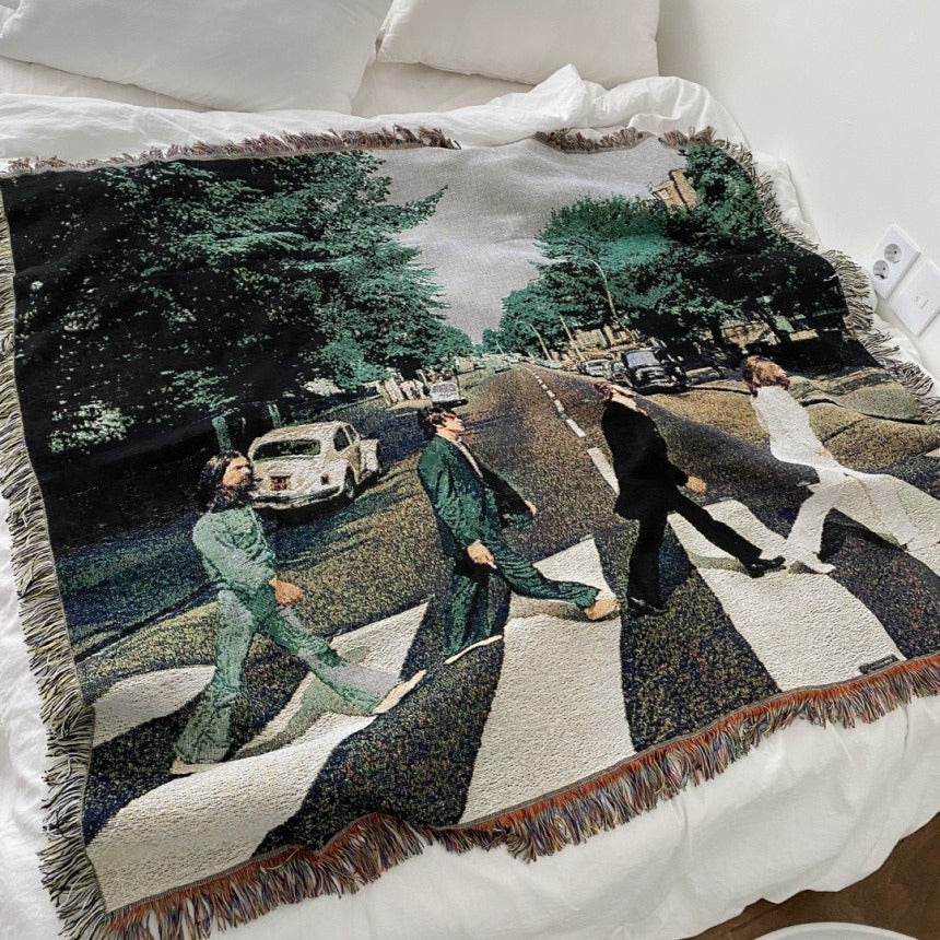 Retro Beatles Blanket - DippedShop Wholesale - #0723