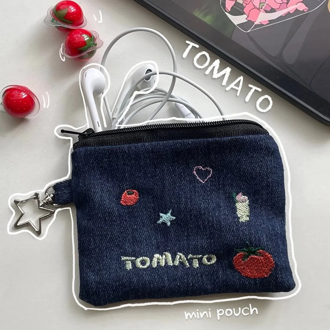 Letter Embroidered Mini Coin P - DippedShop Wholesale - #9171