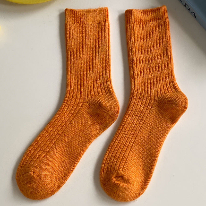 Winter Warm Ribbed Wool-Blend Slouchy Socks 6W8FSO679