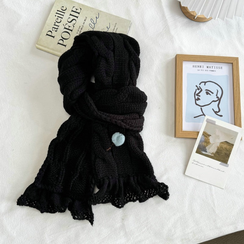 Rainbow Cable Knit Scarf - DippedShop Wholesale - #6195