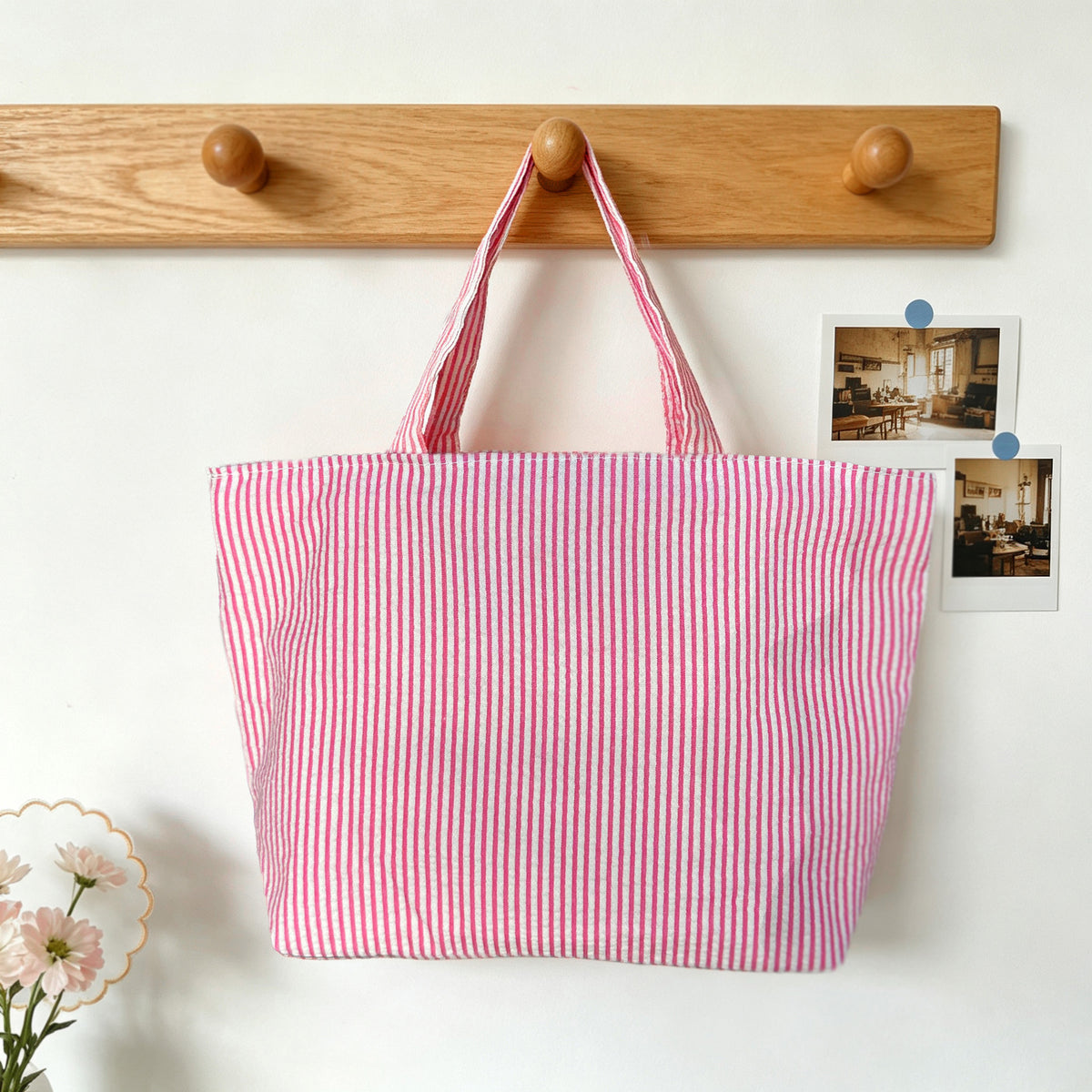Minimalist Striped Print Large Capacity - DippedShop Wholesale - #2323