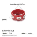 Cute Polka Dots Bowknot Enamel Ring 6W6JRG251