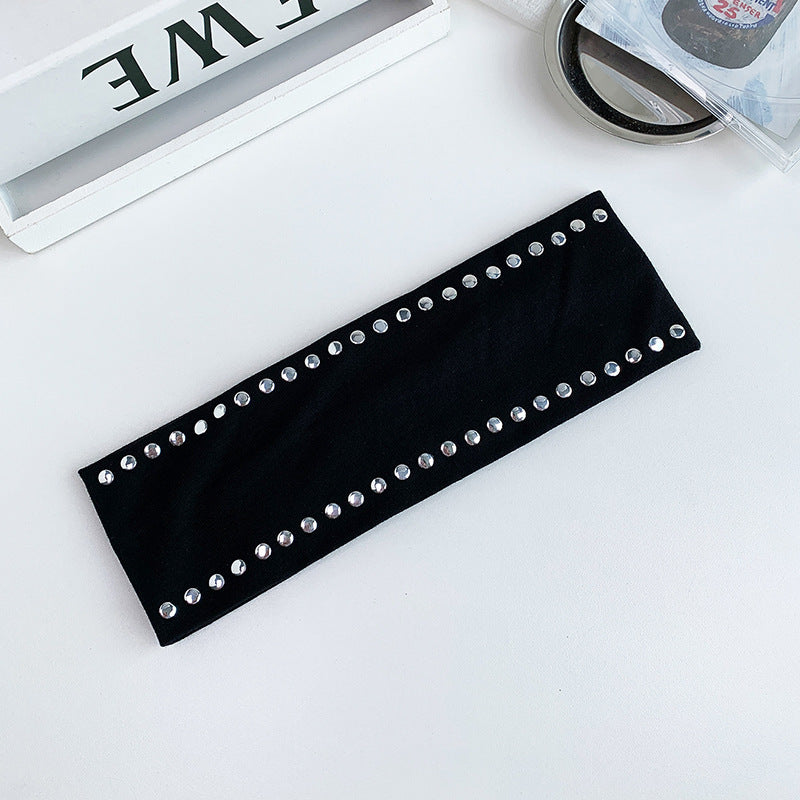 Metal Rivet Wide Headband - DippedShop Wholesale - #3555
