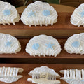 Sweet Ocean Blue Starfish Shell Hair Claw 8AS6HCP319T