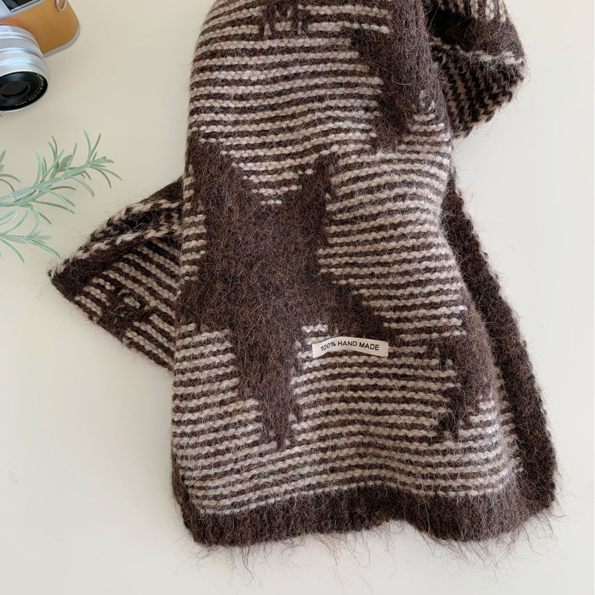 Star Embroidered Knit Scarf - DippedShop Wholesale - #0259