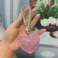 Rhinestone Heart Bag Charm - DippedShop Wholesale - #1235