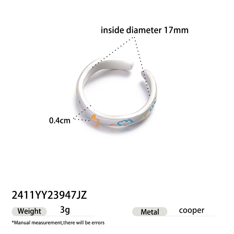 Floral Bow Open Ring - DippedShop Wholesale - #4355